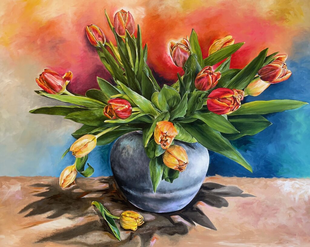 #0001 tulips in vase