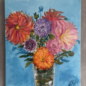 #0025 dahlien - abstrakt / bouquet of dahlias