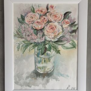 #0023 rosenstrauß zartrosa  / bouquet of roses soft pink