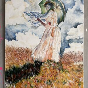 #0037 meine version von MONET´S „freilichtstudie (nach links gewandte frau)“ / my version of MONET´S sketches for plein air figures