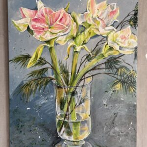 #0060 weiße, abstrakte amaryllis / white abstract amaryllis