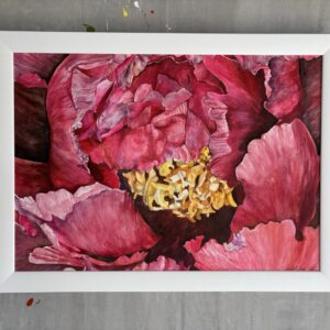 #0139 aquarellpfingstrose pink / pink watercolor peony