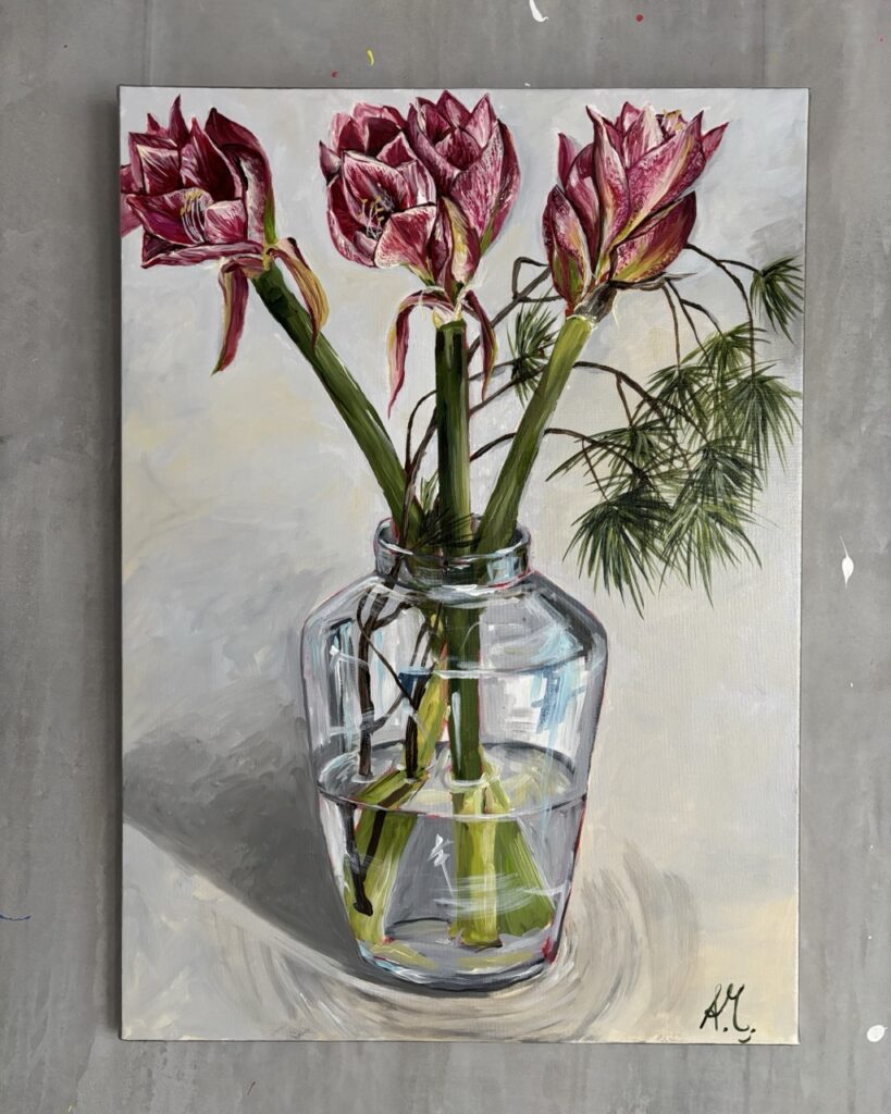 #0061 dunkelrote amaryllis