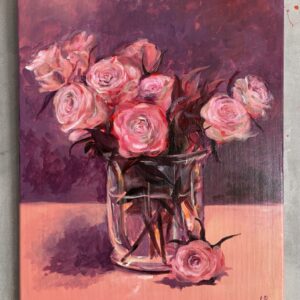 #0119 zarte rosen in vase / delicate roses in vase