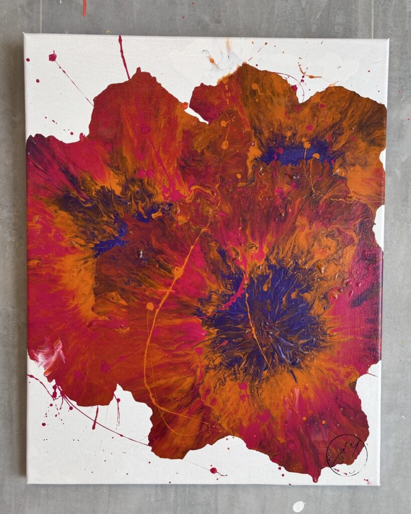 #0128 fließende blumen (kleine studie)