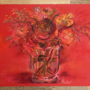 #0155 auf rot blühen / bloom on red