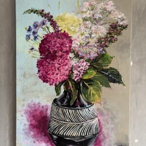 #0086 juni blumenstrauß mit rosafarbenen hortensien / june bouquet with pink hydrangeas