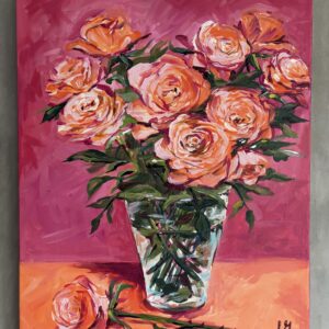 #0055 strauß mit orangenen rosen / bouquet of orange roses