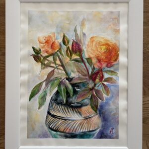 #0148 gartenrosen in vase / garden roses in vase
