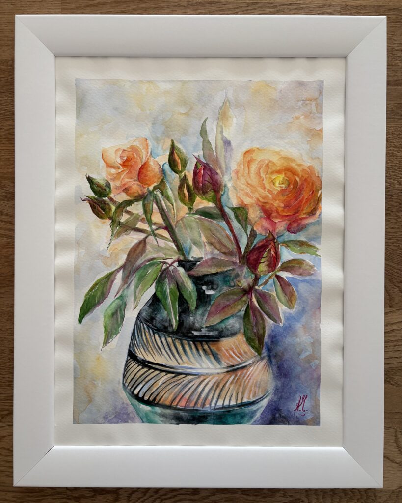 #0148 gartenrosen in vase