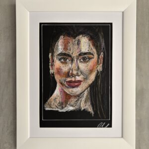 #0131 DUA LIPA kritzelbild  / DUA LIPA doodle painting