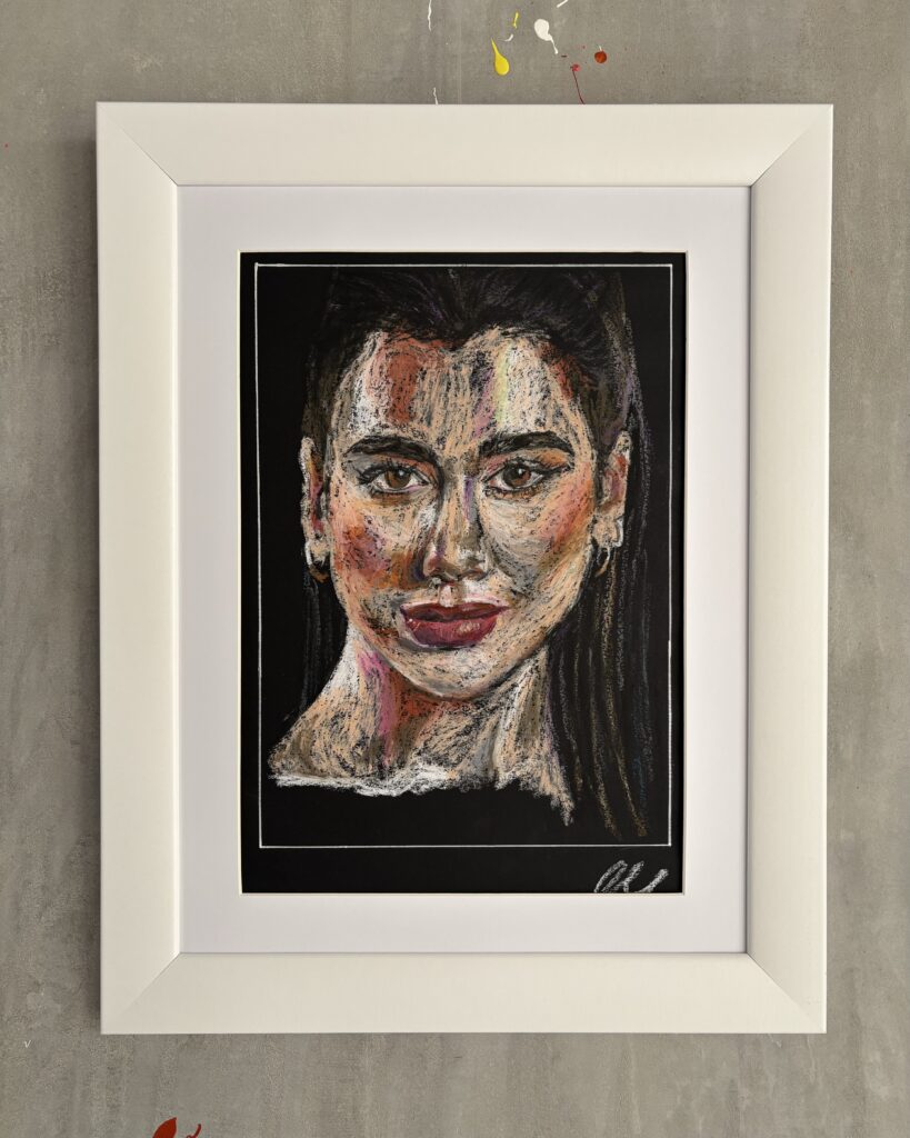 #0131 DUA LIPA doodle painting