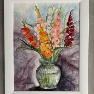 #0134 aquarellierte gladiolen / watercolored gladioli