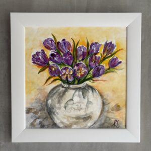 #0067 lila tulpen in vase / purple tulips in vase