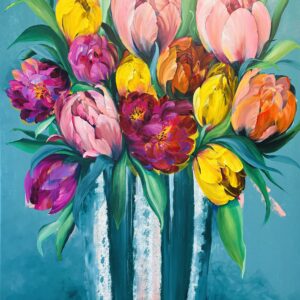 #0171  tulpen im farbkontrast - in einer von MATISSE inspirierten farbwelt / bold contrast tulips - tulips in a MATISSE-inspired palette